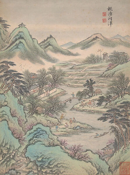 Eight landscapes, 1699. Creator: Lu Han