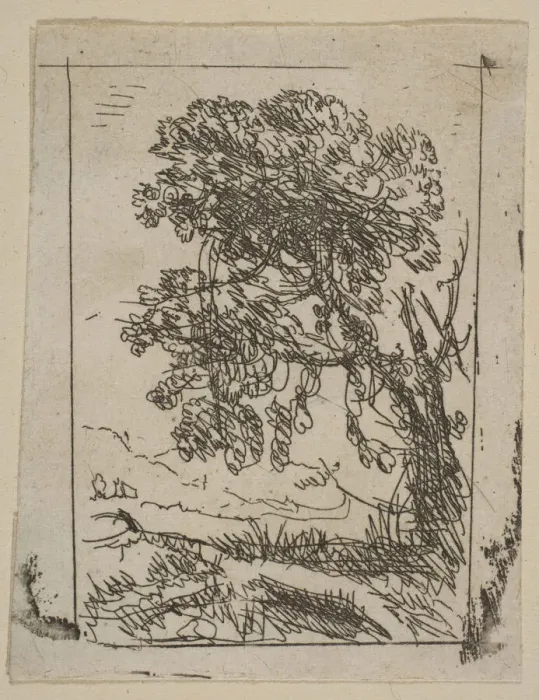 Framed Print : The Two Landscapes (Left Tree), ca. 1630. Creator: Claude Lorrain Framed Print : The Two Landscapes (Left Tree), ca. 1630. Creator: Claude Lorrain