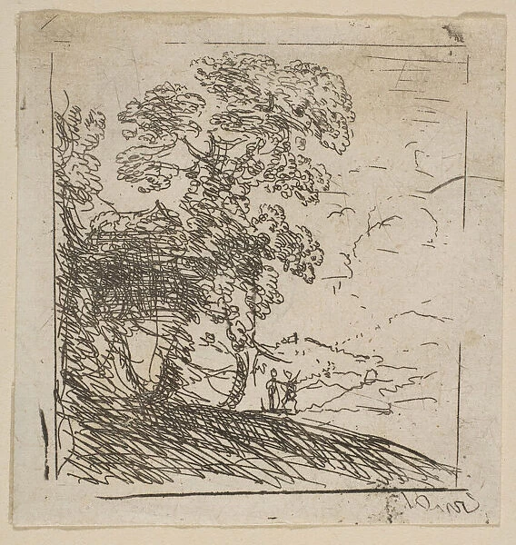 The Two Landscapes (Right Tree), ca. 1630. Creator: Claude Lorrain