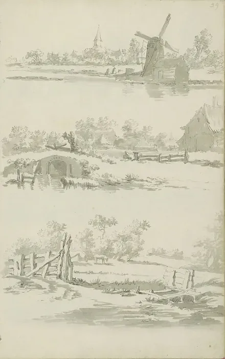 Framed Print : Landscapes with water, c.1780-c.1800. Creator: Bernhard Heinrich Thier Framed Print : Landscapes with water, c.1780-c.1800. Creator: Bernhard Heinrich Thier