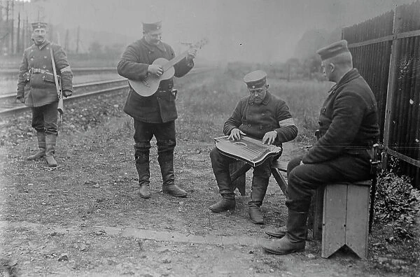 A Landsturm Duet, 1914. Creator: Bain News Service