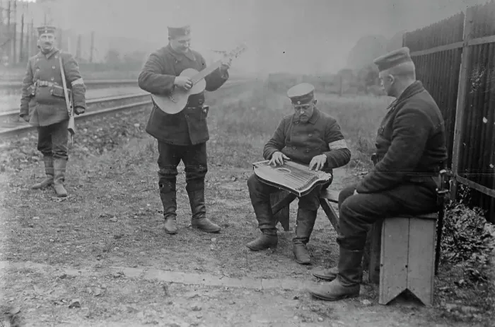Framed Print : A Landsturm Duet, 1914. Creator: Bain News Service Framed Print : A Landsturm Duet, 1914. Creator: Bain News Service