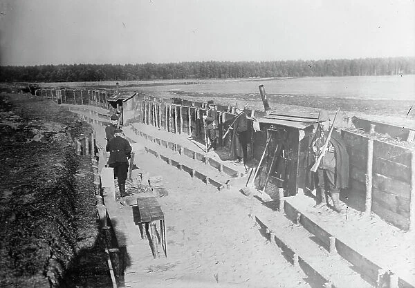 Landwehr in trenches near Suwalki, between 1914 and c1915. Creator: Bain News Service