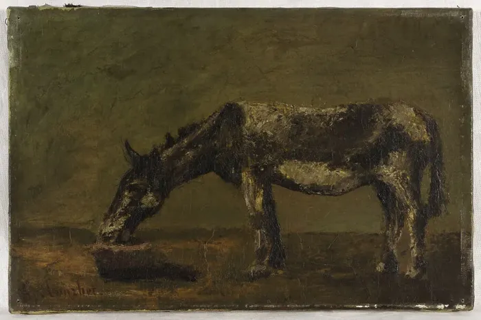 Framed Print : L'âne, between 1862 and 1863. Creator: Gustave Courbet Framed Print : L'âne, between 1862 and 1863. Creator: Gustave Courbet