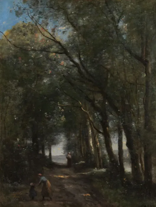 Framed Print : A Lane through the Trees, ca. 1870-73. Creator: Jean-Baptiste-Camille Corot Framed Print : A Lane through the Trees, ca. 1870-73. Creator: Jean-Baptiste-Camille Corot
