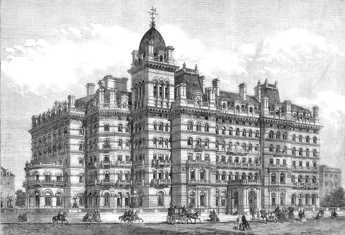 Framed Print : The Langham Hotel, Portland-Place, 1865. Creator: Unknown Framed Print : The Langham Hotel, Portland-Place, 1865. Creator: Unknown