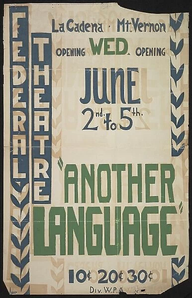 Another Language, California?, [193-]. Creator: Unknown