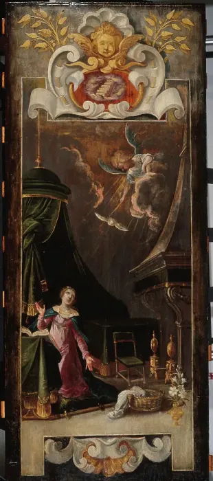 Framed Print : L'Annonciation, between 1632 and 1634. Creator: Jean de Saint-Igny Framed Print : L'Annonciation, between 1632 and 1634. Creator: Jean de Saint-Igny