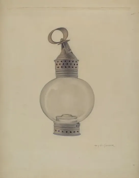 Framed Print : Lantern, 1935 / 1942. Creator: E. J. Gilsleider Framed Print : Lantern, 1935 / 1942. Creator: E. J. Gilsleider