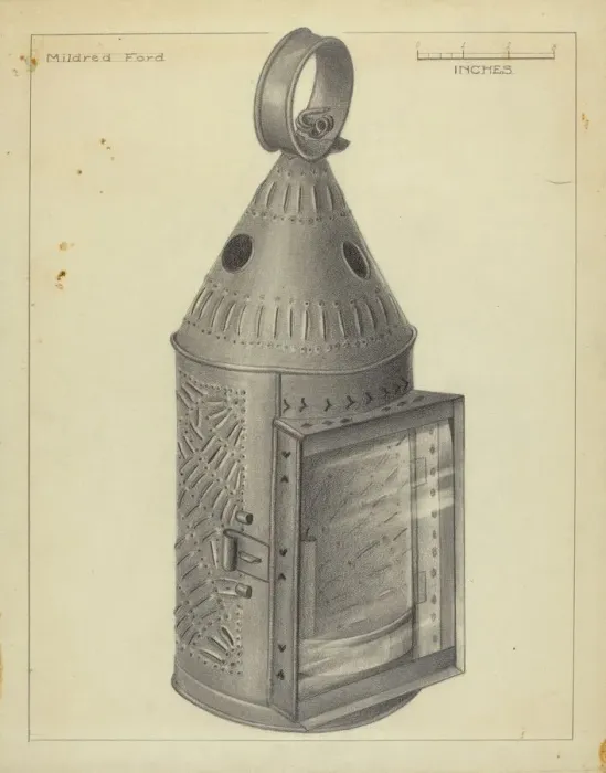 Framed Print : Lantern, 1935 / 1942. Creator: Mildred Ford Framed Print : Lantern, 1935 / 1942. Creator: Mildred Ford