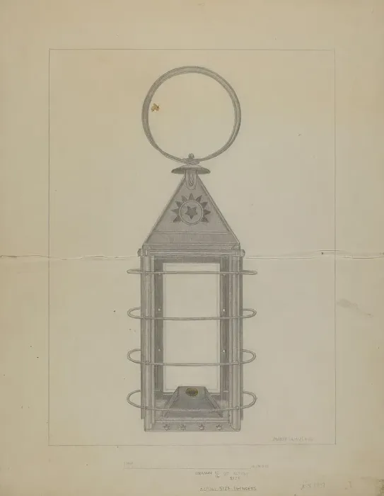 Framed Print : Lantern, 1937. Creator: Marie Famularo