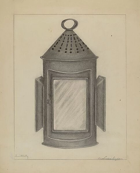 Lantern, c. 1936. Creator: Columbus Simpson