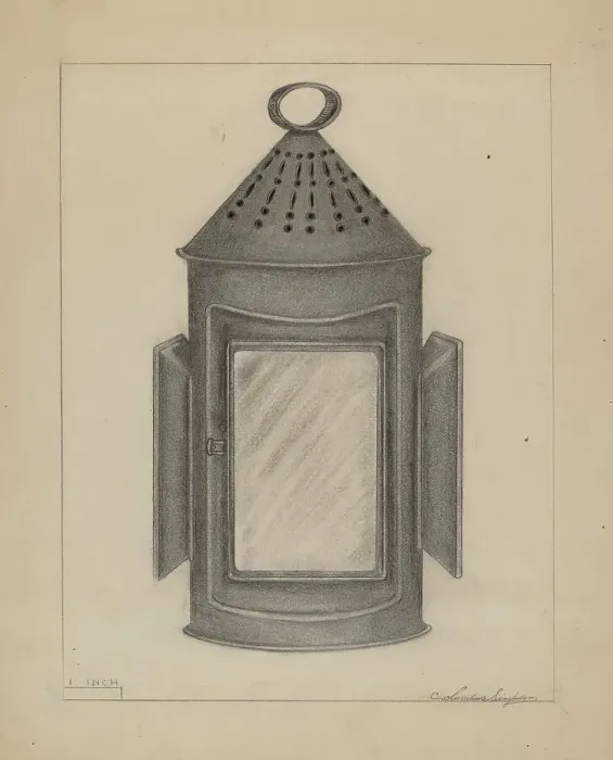 Framed Print : Lantern, c. 1936. Creator: Columbus Simpson Framed Print : Lantern, c. 1936. Creator: Columbus Simpson