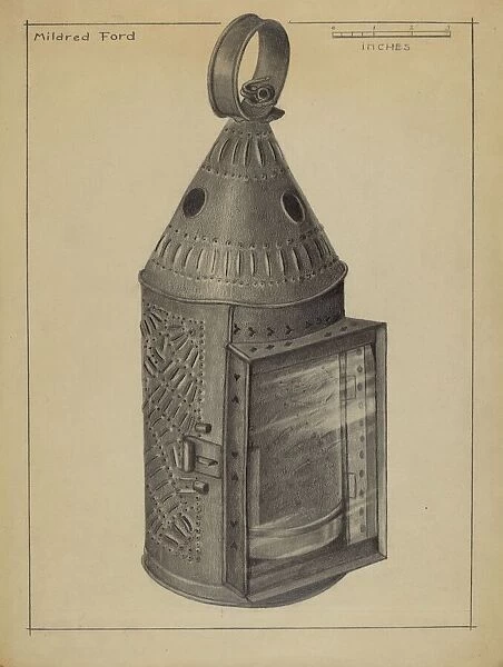 Lantern, c. 1936. Creator: Mildred Ford