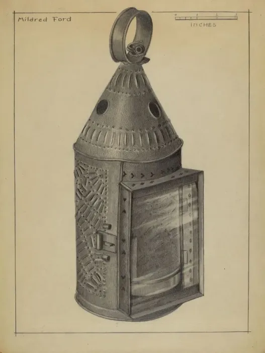 Framed Print : Lantern, c. 1936. Creator: Mildred Ford Framed Print : Lantern, c. 1936. Creator: Mildred Ford