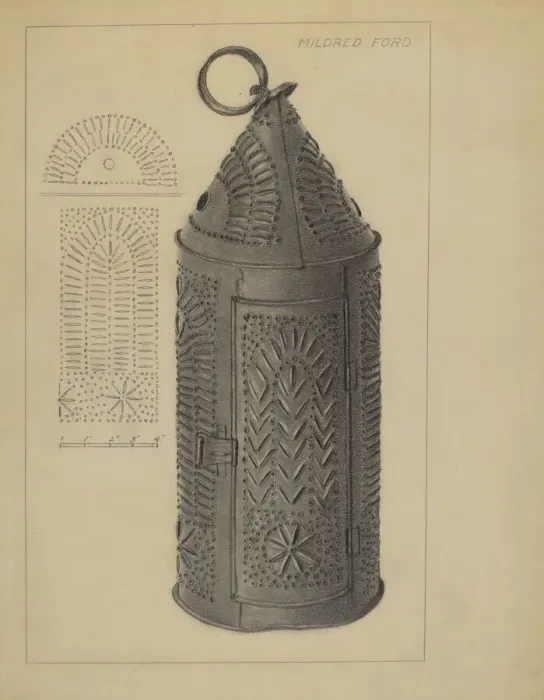 Framed Print : Lantern, c. 1936. Creator: Mildred Ford Framed Print : Lantern, c. 1936. Creator: Mildred Ford