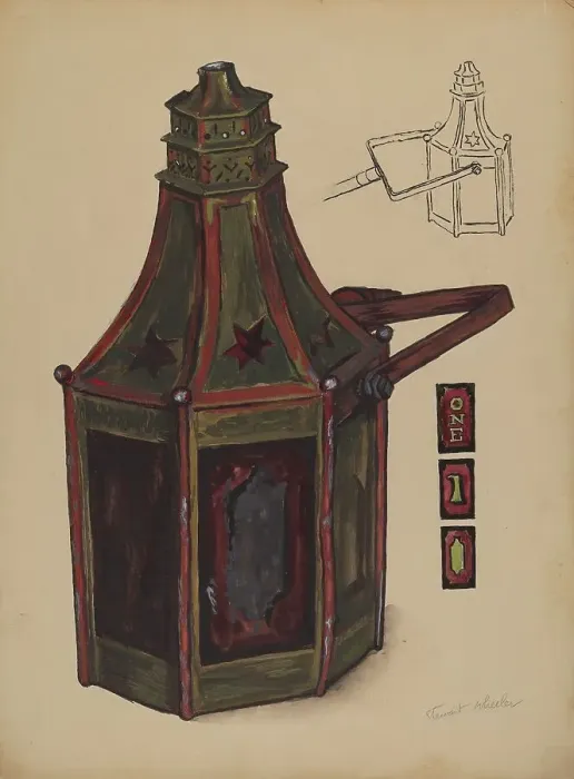 Framed Print : Lantern, c. 1936. Creator: Richard Whitaker Framed Print : Lantern, c. 1936. Creator: Richard Whitaker