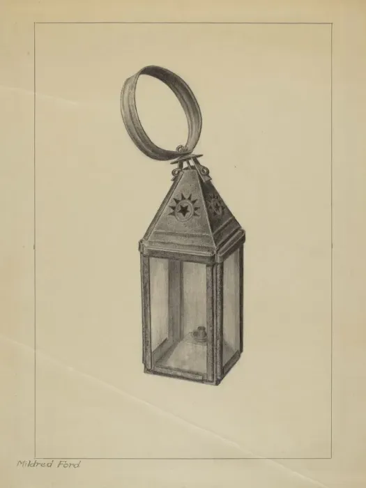 Framed Print : Lantern, c. 1937. Creator: Mildred Ford Framed Print : Lantern, c. 1937. Creator: Mildred Ford
