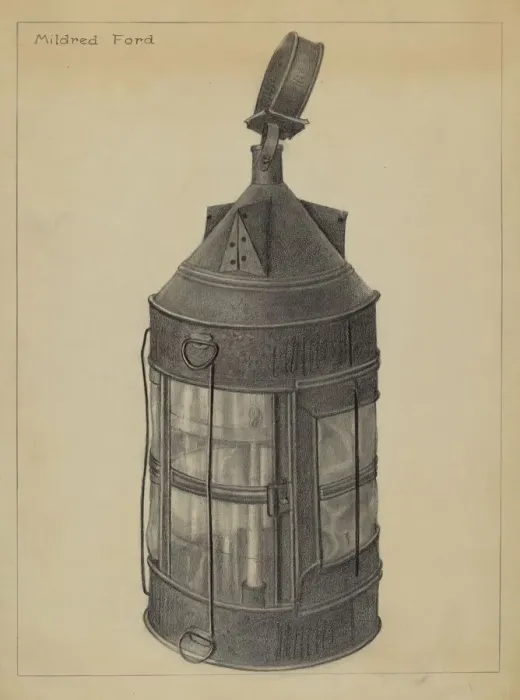 Framed Print : Lantern, c. 1937. Creator: Mildred Ford Framed Print : Lantern, c. 1937. Creator: Mildred Ford