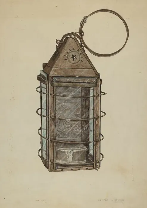 Framed Print : Lantern, c. 1939. Creator: Esther Williams Framed Print : Lantern, c. 1939. Creator: Esther Williams