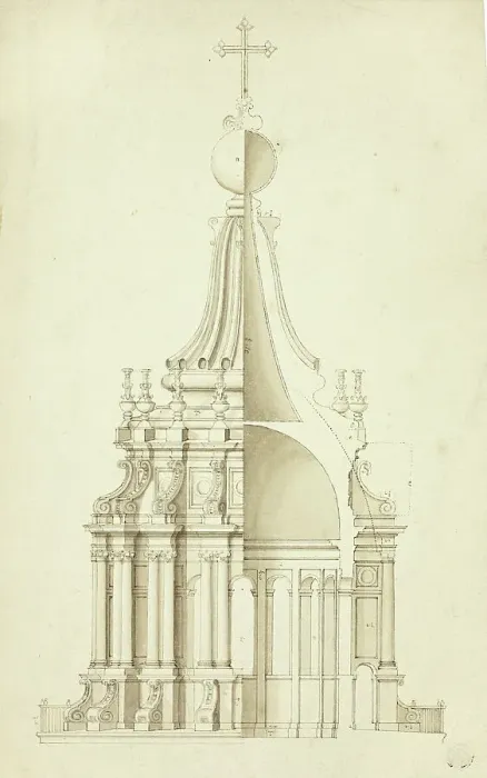 Framed Print : Lantern of Cupola, St. Peter's, Rome, n.d. Creator: Sir Christopher Wren Framed Print : Lantern of Cupola, St. Peter's, Rome, n.d. Creator: Sir Christopher Wren