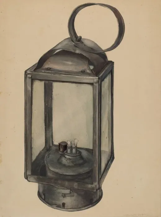 Framed Print : Lantern (Shaker), c. 1937. Creator: Adelaide Dyball