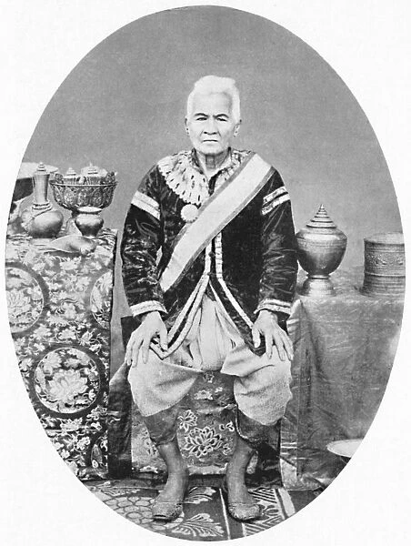 A Lao chief, 77 years old, In Siamese uniform, 1902. Artist: James McCarthy
