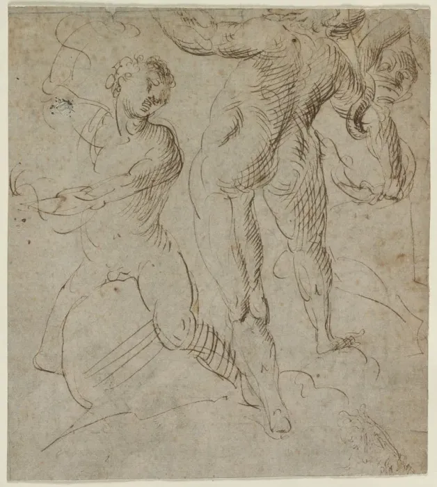 Framed Print : Laocoon (recto), second half 16th Century. Creator: Unknown Framed Print : Laocoon (recto), second half 16th Century. Creator: Unknown