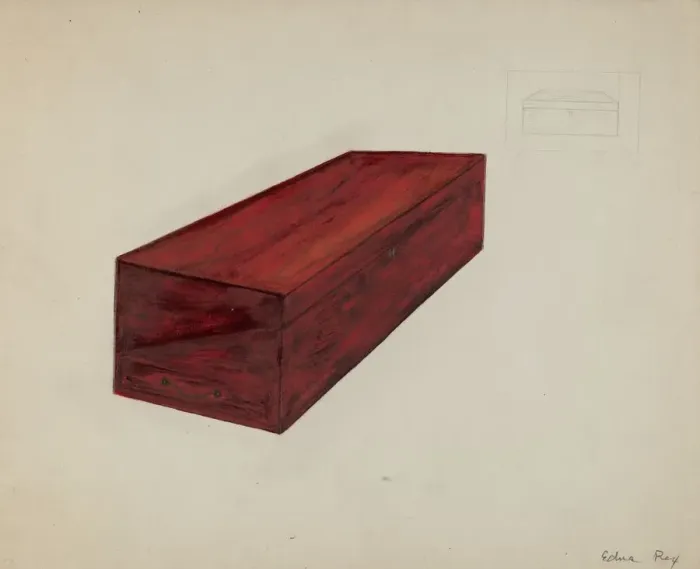Framed Print : Lap Desk, 1935 / 1942. Creator: Edna C. Rex Framed Print : Lap Desk, 1935 / 1942. Creator: Edna C. Rex