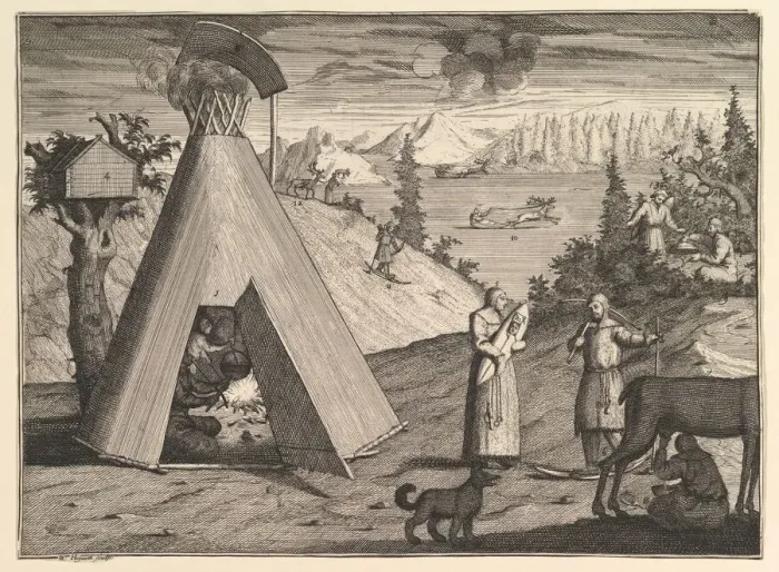 Framed Print : A Lapland Hut (Aubry de La Mottrayes Travels throughout Europe Framed Print : A Lapland Hut (Aubry de La Mottrayes Travels throughout Europe