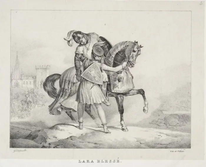 Framed Print : Lara blesse. Creator: Theodore Gericault (French, 1791-1824) Framed Print : Lara blesse. Creator: Theodore Gericault (French, 1791-1824)