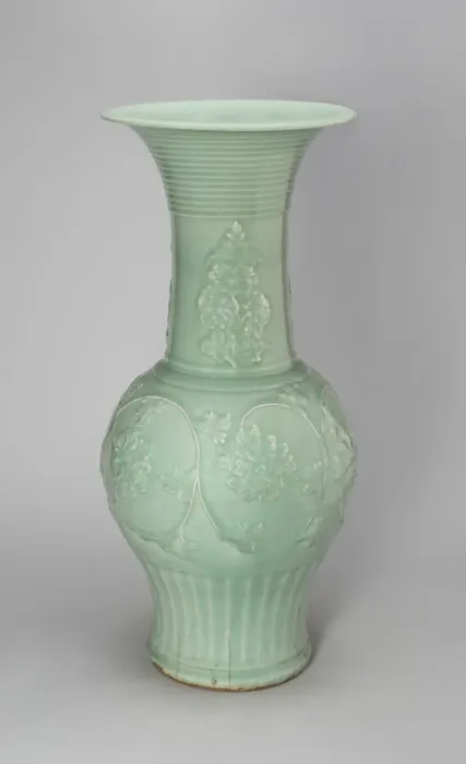 Framed Print : Large Baluster-Shaped Vase, Yuan dynasty (1279-1368), 14th century. Creator: Unknown