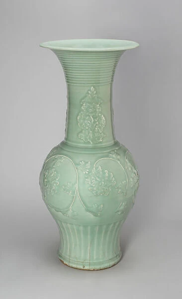 Large Baluster-Shaped Vase, Yuan dynasty (1279-1368), 14th century. Creator: Unknown