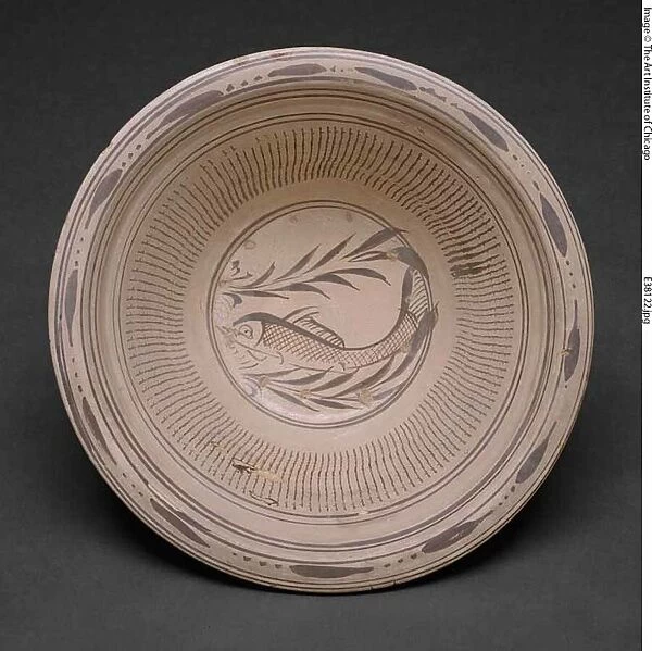 Large Basin with Carp and Waterweeds, Yuan dynasty (1279-1368), late 13th / early 14th century. Creator: Unknown