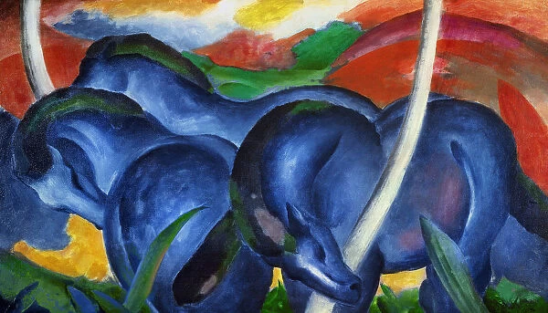 The Large Blue Horses, 1911