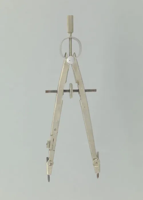 Framed Print : Large compass from a drafting took kit used by John S. Chase, mid-late 20th century Framed Print : Large compass from a drafting took kit used by John S. Chase, mid-late 20th century