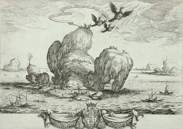 Framed Print : The Large Crag, 1623. Creator: Jacques Callot Framed Print : The Large Crag, 1623. Creator: Jacques Callot