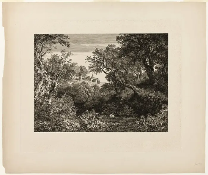 Framed Print : The Large German Landscape, 1841. Creator: Johann Wilhelm Schirmer Framed Print : The Large German Landscape, 1841. Creator: Johann Wilhelm Schirmer