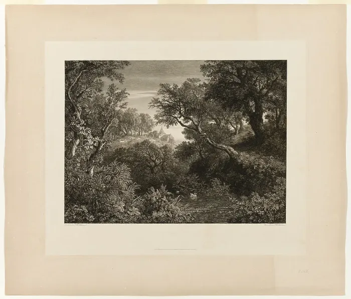 Framed Print : The Large German Landscape, 1841. Creator: Johann Wilhelm Schirmer Framed Print : The Large German Landscape, 1841. Creator: Johann Wilhelm Schirmer