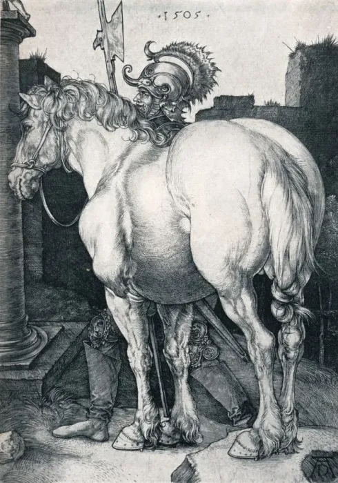 Framed Print : The Large Horse, 1505 (1906). Artist: Albrecht Durer Framed Print : The Large Horse, 1505 (1906). Artist: Albrecht Durer