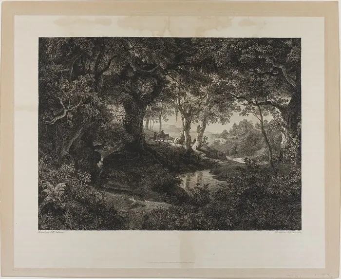 Framed Print : The Large Italian Landscape, 1841. Creator: Johann Wilhelm Schirmer Framed Print : The Large Italian Landscape, 1841. Creator: Johann Wilhelm Schirmer