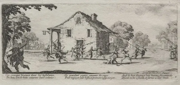 Framed Print : The Large Miseries of War: Marauding, 1633. Creator: Jacques Callot (French, 1592-1635) Framed Print : The Large Miseries of War: Marauding, 1633. Creator: Jacques Callot (French, 1592-1635)