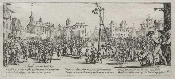 Framed Print : The Large Miseries of War: The Strappado, 1633. Creator: Jacques Callot (French, 1592-1635) Framed Print : The Large Miseries of War: The Strappado, 1633. Creator: Jacques Callot (French, 1592-1635)