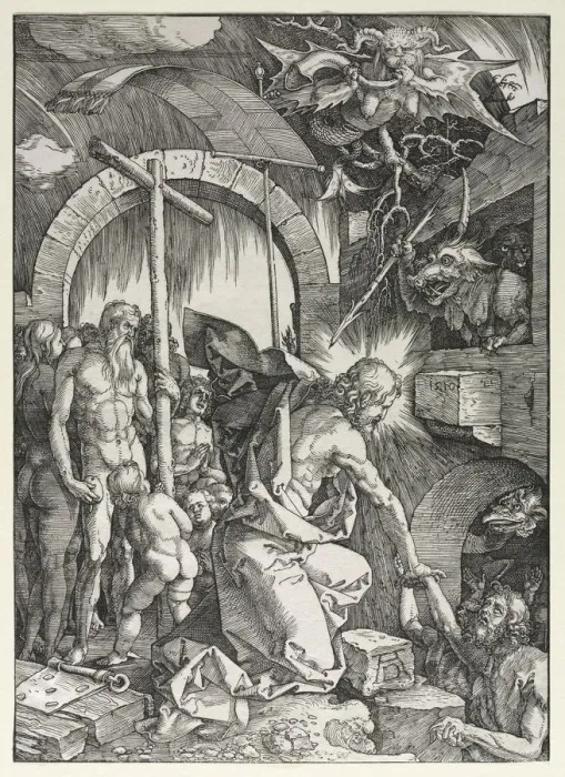 Framed Print : The Large Passion: Christ Descending into Limbo, 1510. Creator: Albrecht Dürer (German Framed Print : The Large Passion: Christ Descending into Limbo, 1510. Creator: Albrecht Dürer (German