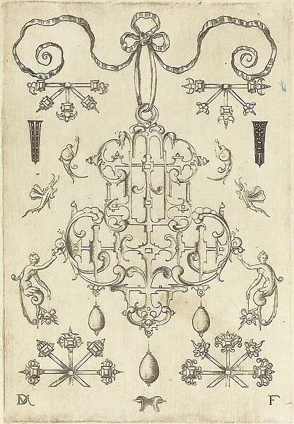Large Pendant with Three Drops Below, 1593. Creator: Daniel Mignot