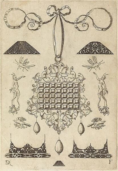 Large Pendant with Square with 35 Flat Stones, 1593. Creator: Daniel Mignot