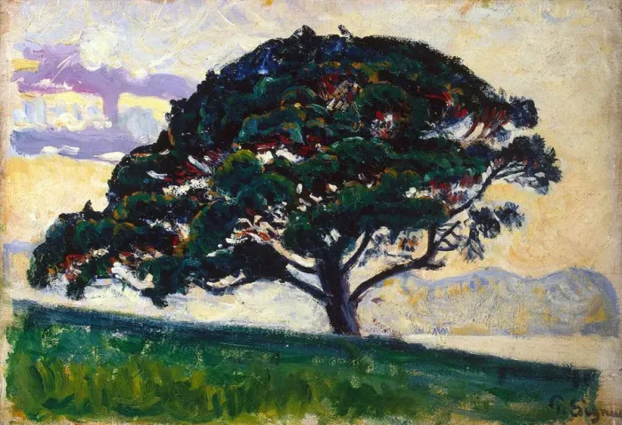 Framed Print : Large Pine, Saint-Tropez, 1892-1893. Artist: Paul Signac
