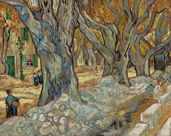 The Large Plane Trees (Road Menders at Saint-Remy), 1889. Creator: Vincent van Gogh (Dutch