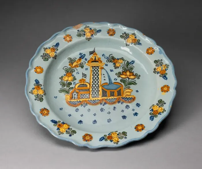 Framed Print : Large Plate, 1775 / 1825. Creator: Unknown Framed Print : Large Plate, 1775 / 1825. Creator: Unknown