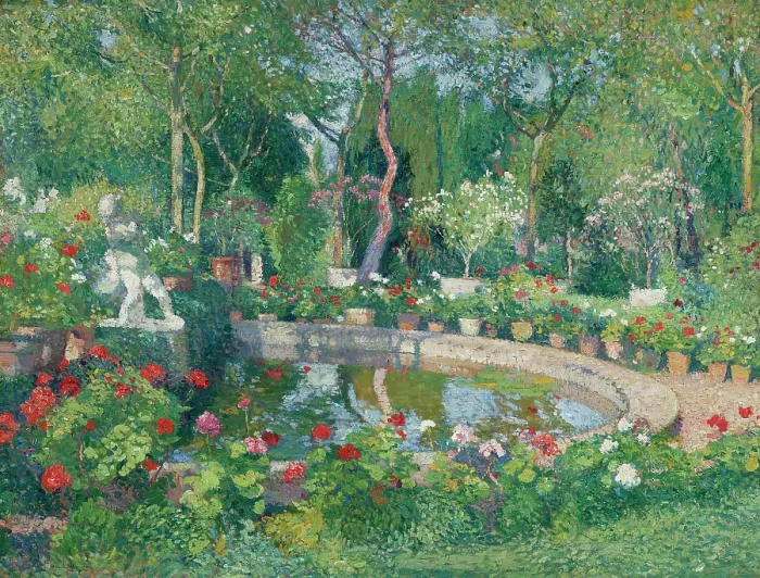 Framed Print : Large pond in the Park at Marquayrol, c1905. Creator: Martin, Henri (1860-1943) Framed Print : Large pond in the Park at Marquayrol, c1905. Creator: Martin, Henri (1860-1943)